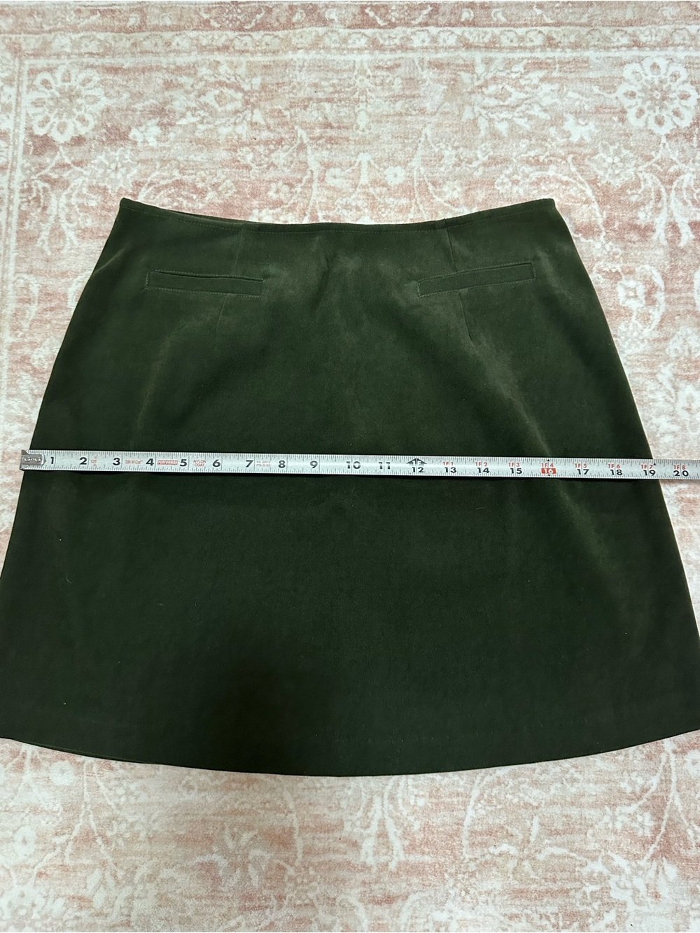 Vintage 🥝 Express Deep Green A-Line Skirt - Picture 6 of 8